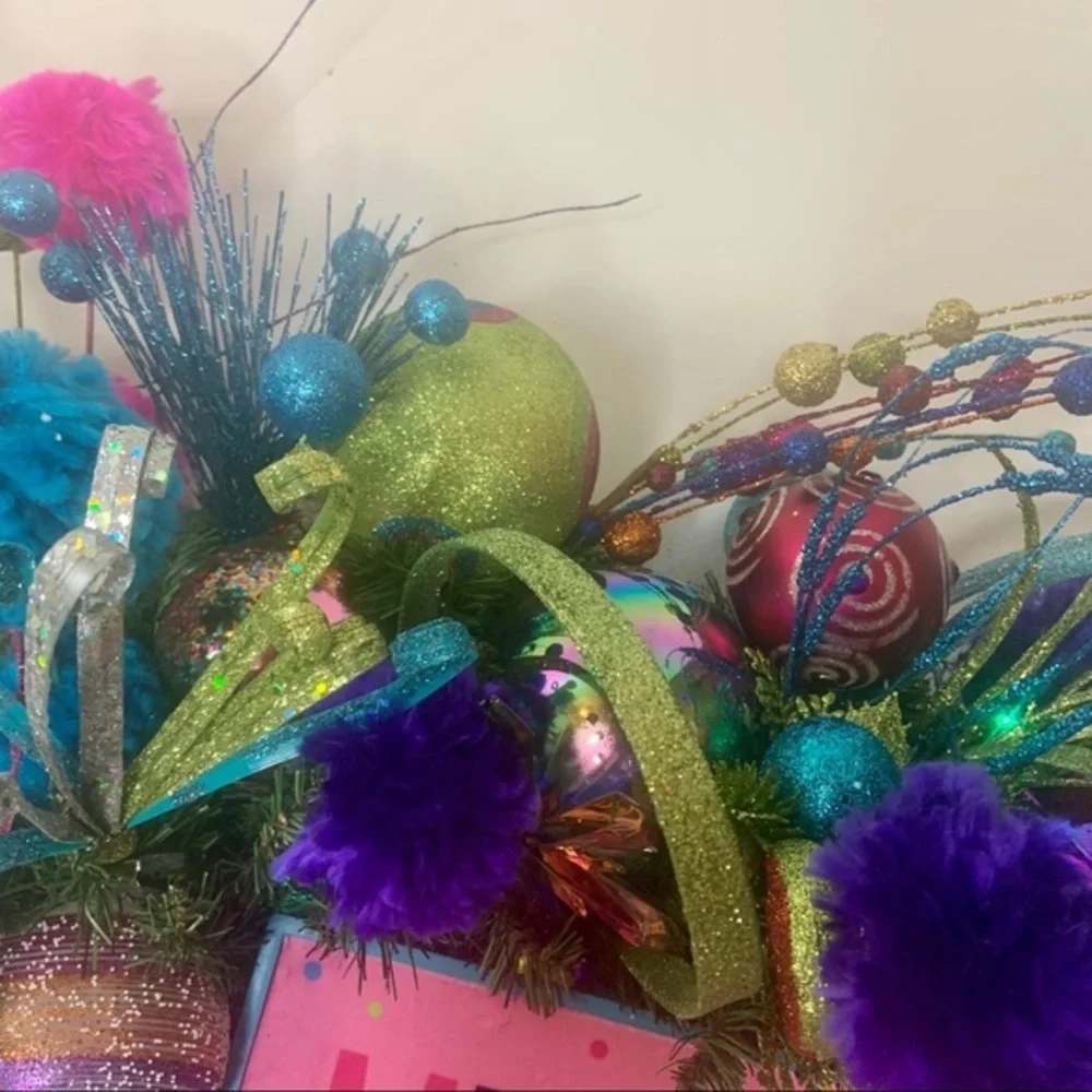 New Colorful Whimsical Unique Christmas Wreath